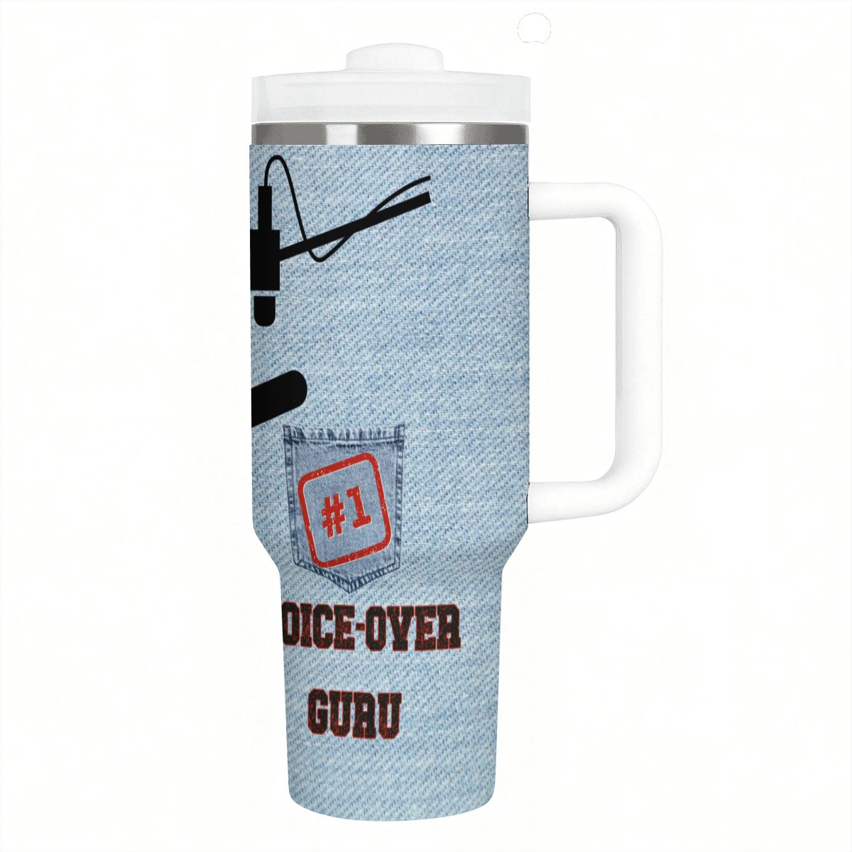 40oz Tumbler with Handle and Straw (Made in USA)