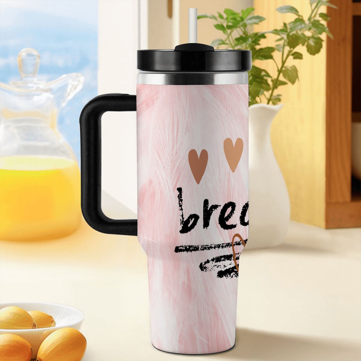 40oz Tumbler with Handle and Straw (Made in USA)