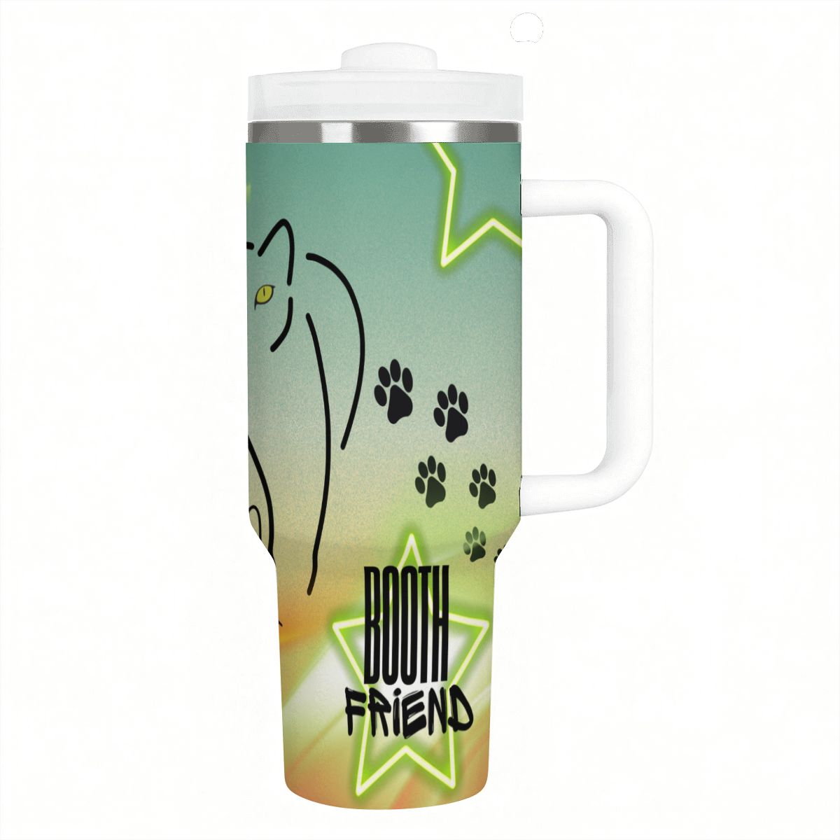 40oz Tumbler with Handle and Straw (Made in USA)