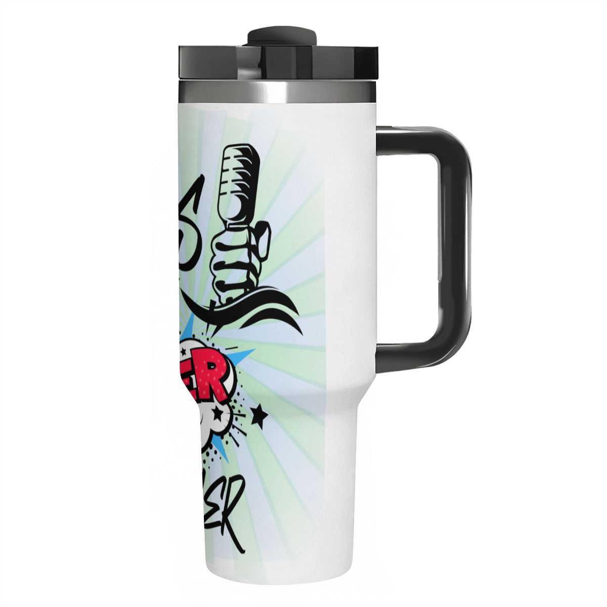 40oz Tumbler with Handle and Straw (Made in USA)