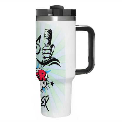 40oz Tumbler with Handle and Straw (Made in USA)