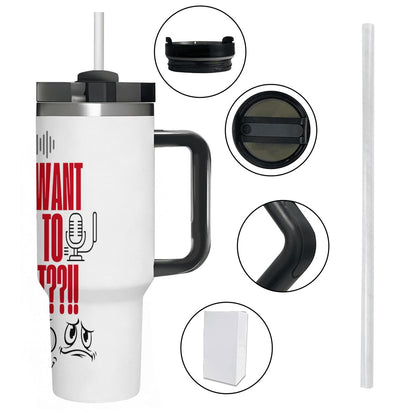 40oz Tumbler with Handle and Straw (Made in USA)