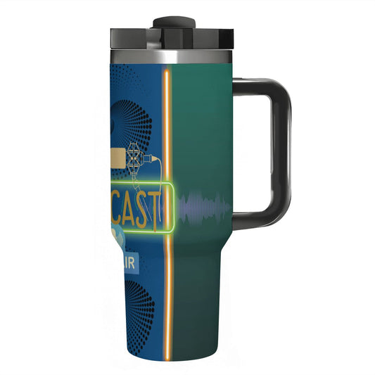 PODCAST: 40oz Tumbler with Handle and Straw