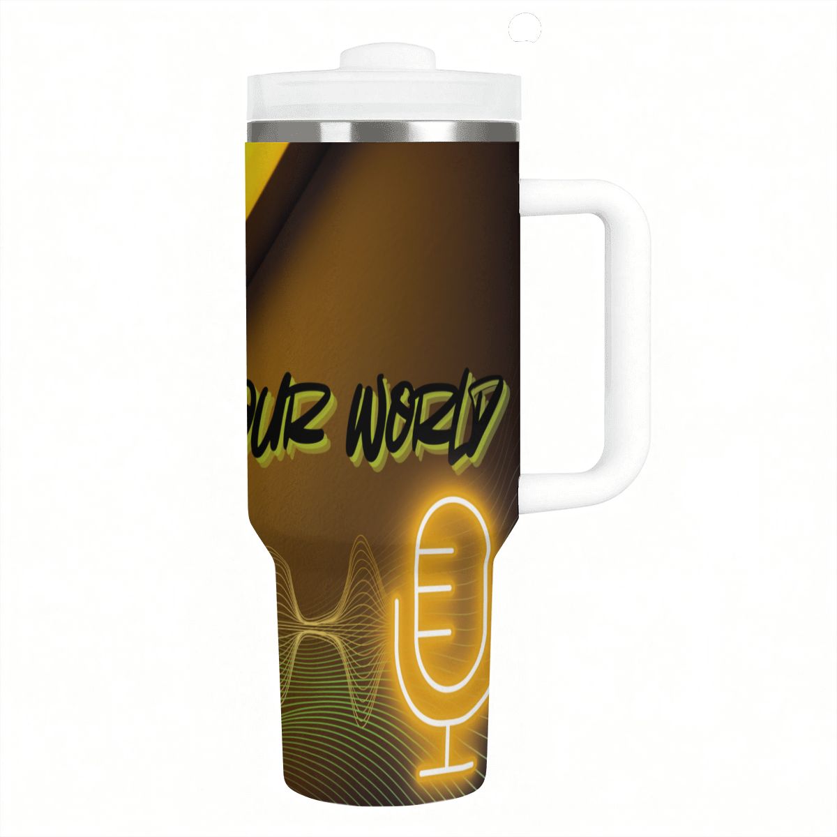 40oz Tumbler with Handle and Straw (Made in USA)