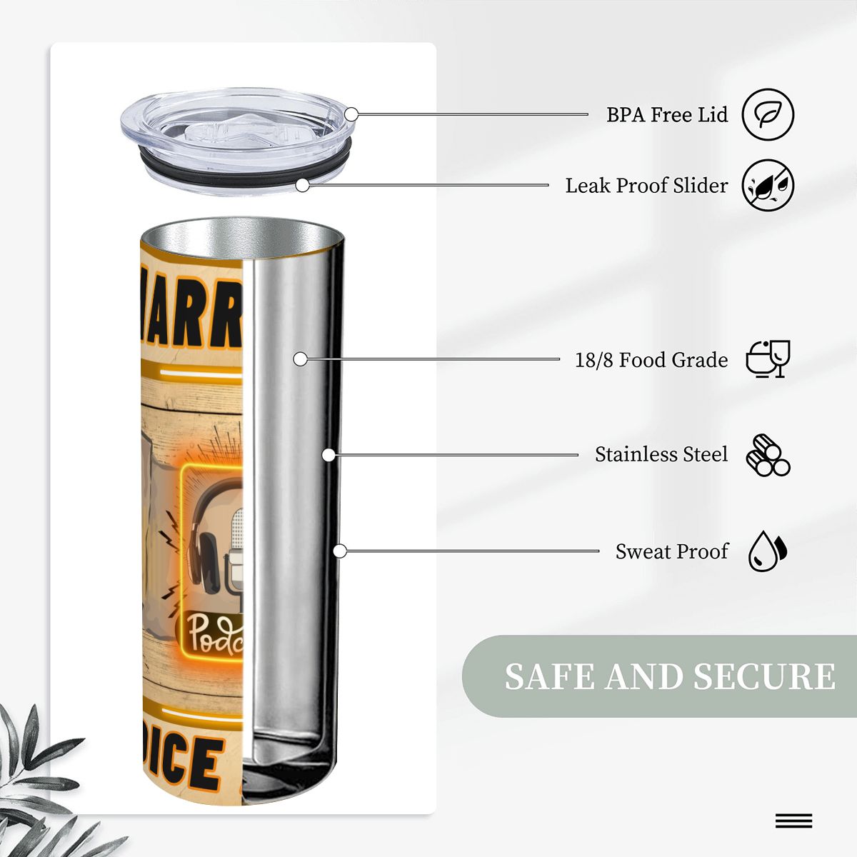Stay Hydrated In STYLE: 20oz Straight Stainless Steel Tumbler with Straw