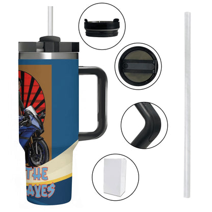 40oz Tumbler with Handle and Straw (Made in USA)