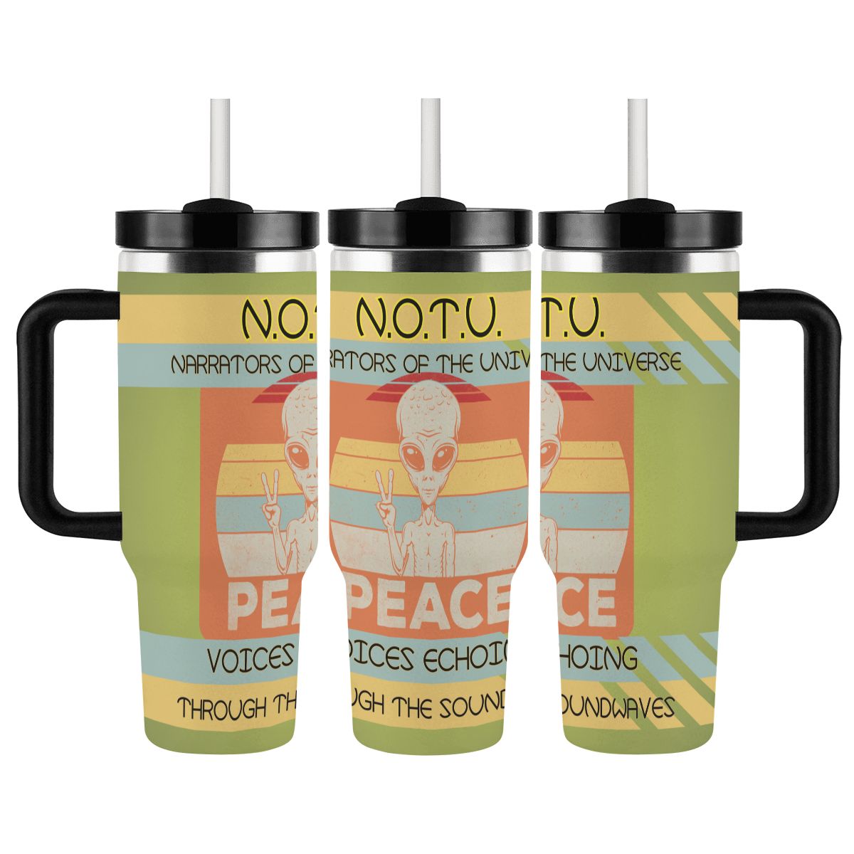 40oz Tumbler with Handle and Straw (Made in USA)