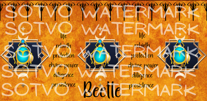 Beetle Totem: Egypt Style: Insulated Stainless Steel Classic 40oz Travel Mug with Handle