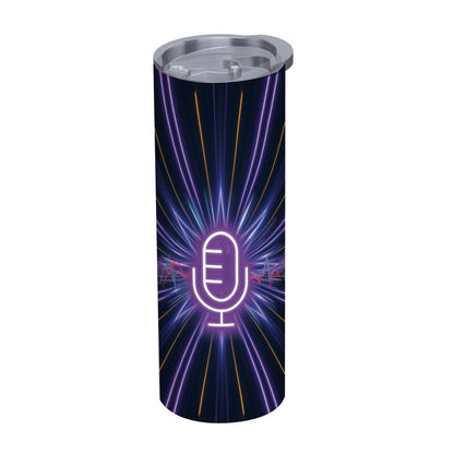 20oz Straight Stainless Steel Tumbler with Straw（Made in USA)