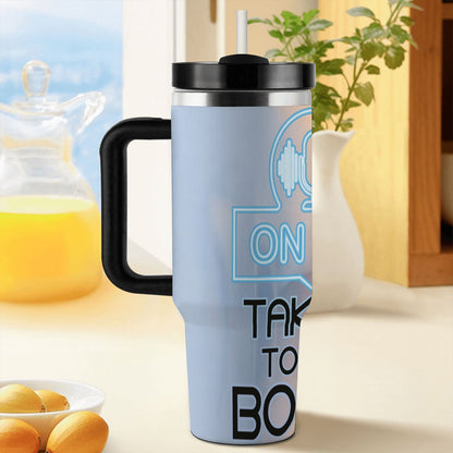 40oz Tumbler with Handle and Straw (Made in USA)