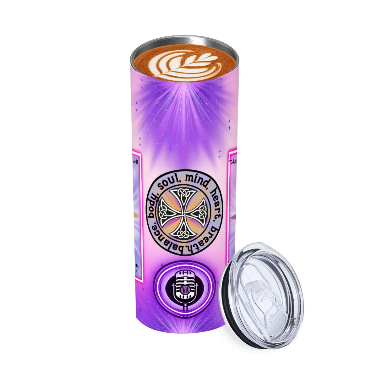 20oz Straight Stainless Steel Tumbler with Straw
