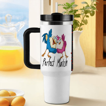 40oz Tumbler with Handle and Straw (Made in USA)