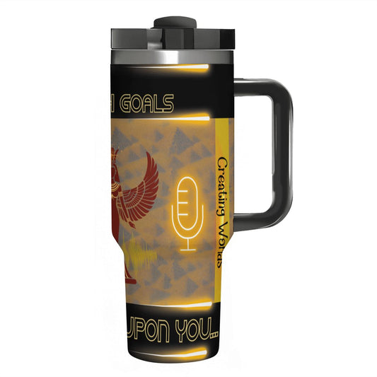 BOOTH MOJO: EYGPT STYLE: 40oz Tumbler with Handle and Straw