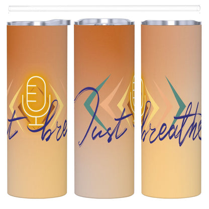20oz Straight Stainless Steel Tumbler with Straw