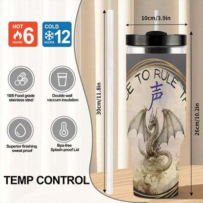 40oz Tumbler with Handle and Straw (Made in USA)