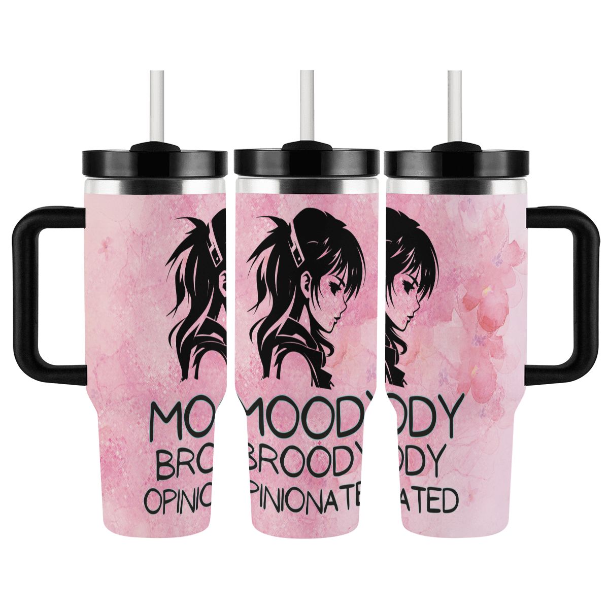 40oz Tumbler with Handle and Straw (Made in USA)