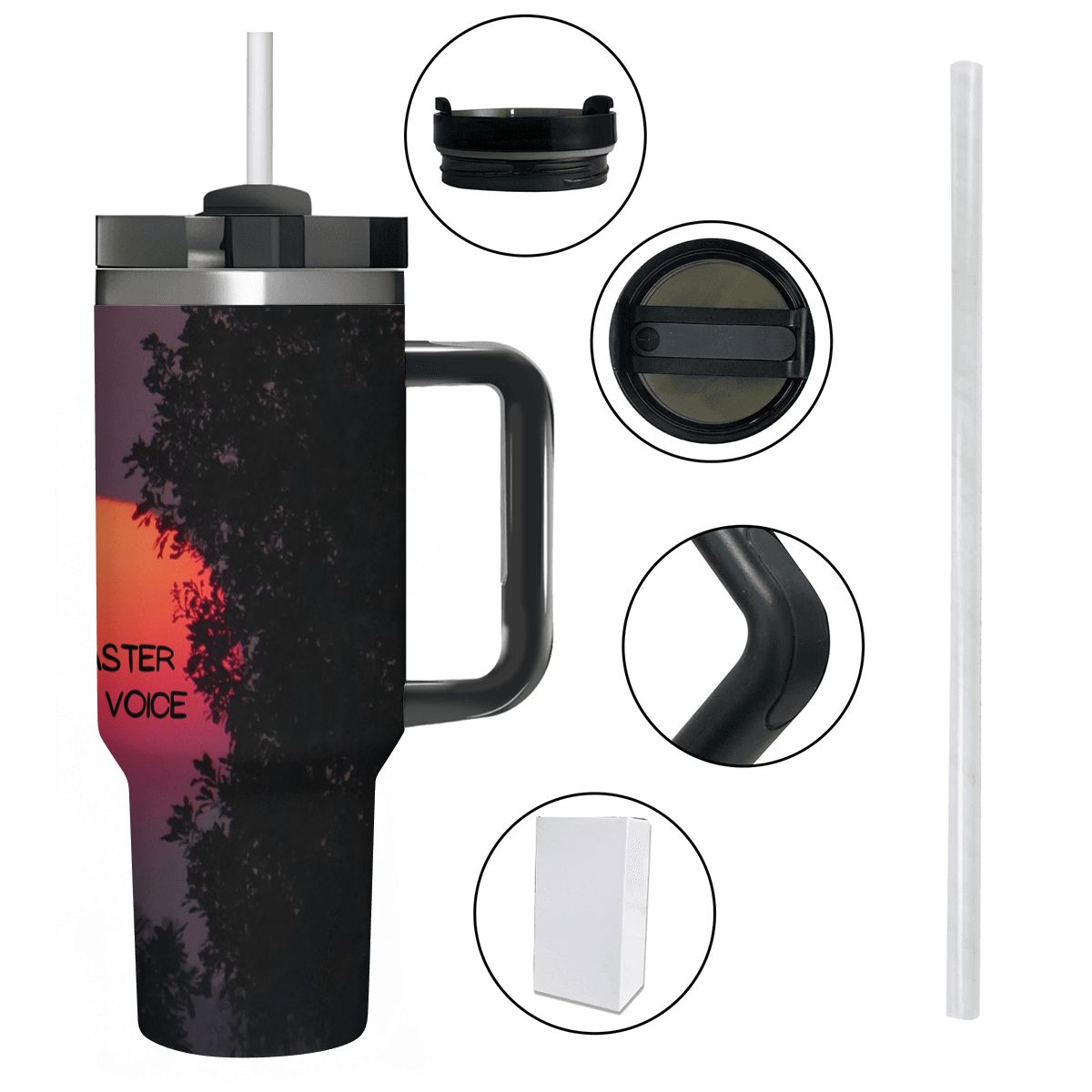 40oz Tumbler with Handle and Straw (Made in USA)