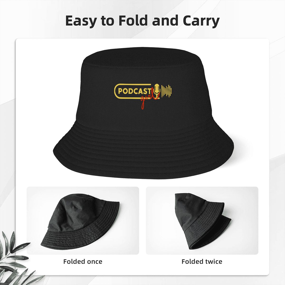 Shout Out to Podcast Girl: Classic Adult Double Layer Bucket Hat