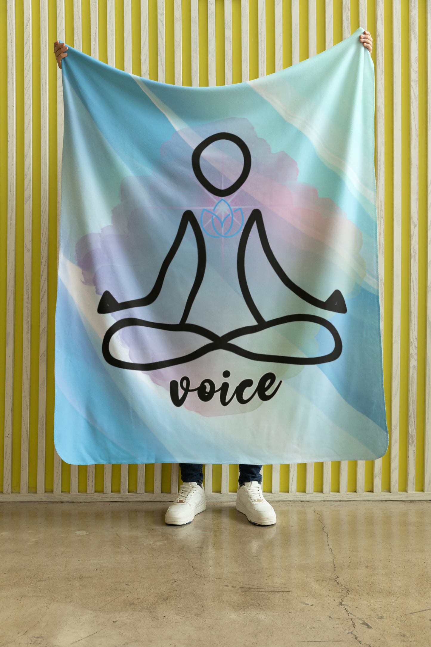 Yoga 5th Chakra Style: Booth Throw Blanket