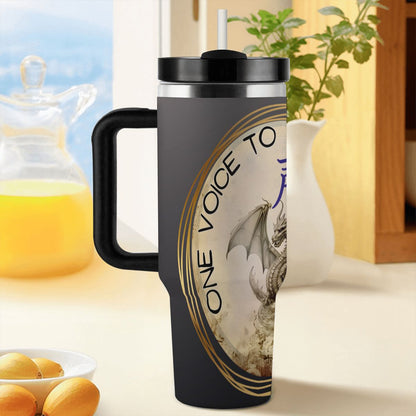 40oz Tumbler with Handle and Straw (Made in USA)