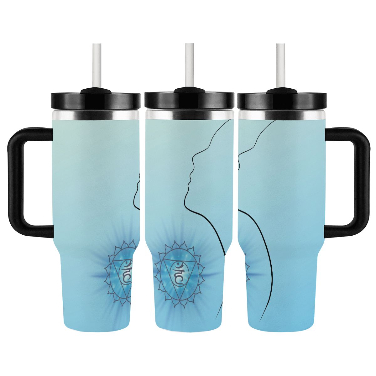 40oz Tumbler with Handle and Straw (Made in USA)