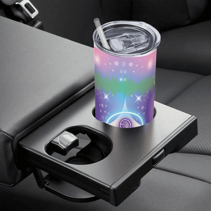 20oz Straight Stainless Steel Tumbler with Straw（Made in USA)