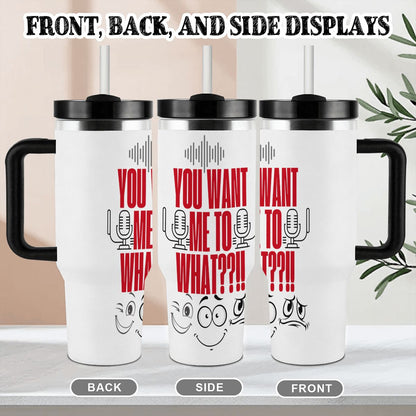 40oz Tumbler with Handle and Straw (Made in USA)