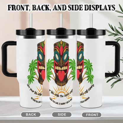 40oz Tumbler with Handle and Straw (Made in USA)