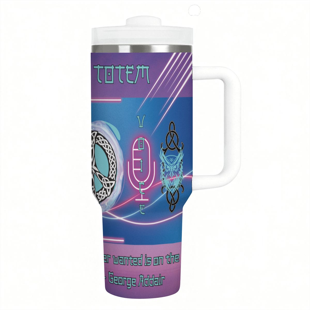 40oz Tumbler with Handle and Straw (Made in USA)