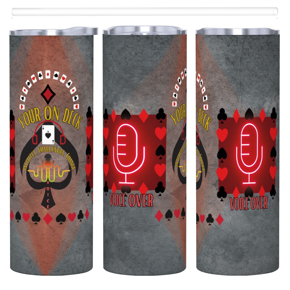 20oz Straight Stainless Steel Tumbler with Straw（Made in USA)