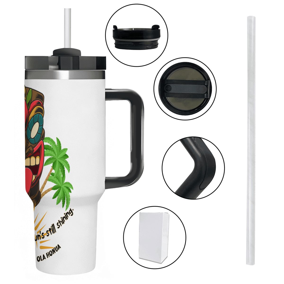 40oz Tumbler with Handle and Straw (Made in USA)
