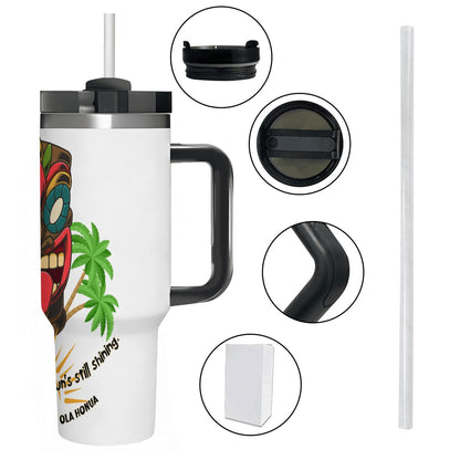 40oz Tumbler with Handle and Straw (Made in USA)