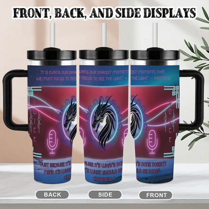 40oz Tumbler with Handle and Straw (Made in USA)