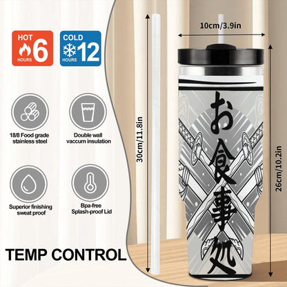 40oz Tumbler with Handle and Straw (Made in USA)