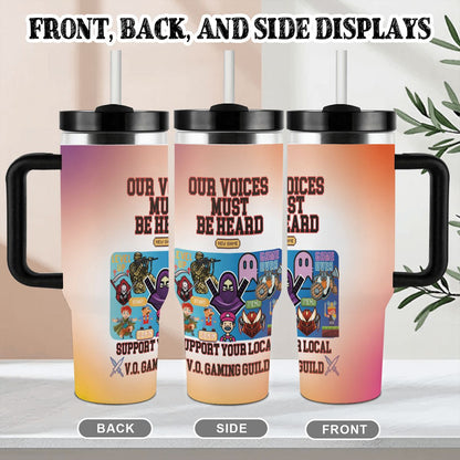 40oz Tumbler with Handle and Straw (Made in USA)