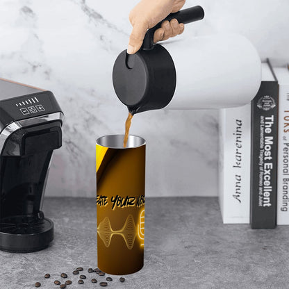 20oz Straight Stainless Steel Tumbler with Straw