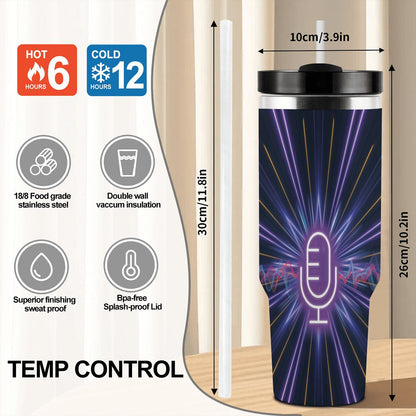 40oz Tumbler with Handle and Straw (Made in USA)