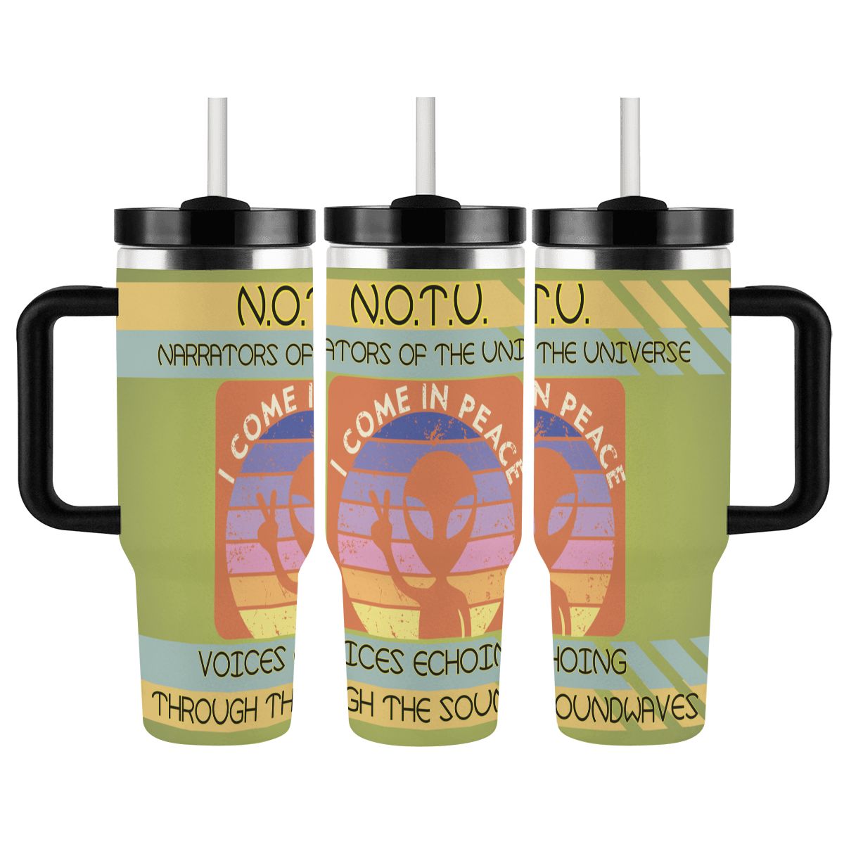 40oz Tumbler with Handle and Straw (Made in USA)