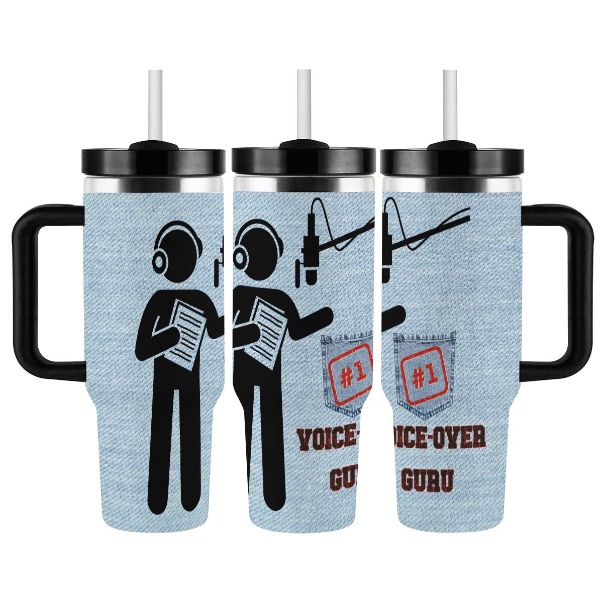 40oz Tumbler with Handle and Straw (Made in USA)