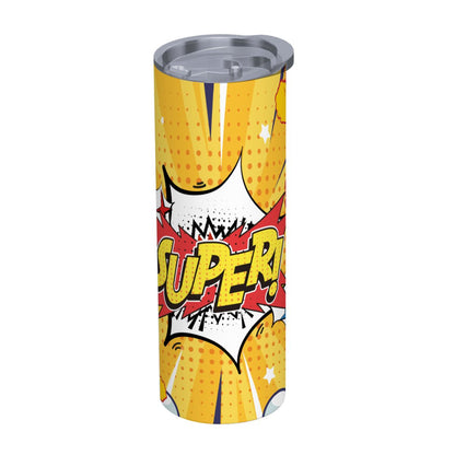 20oz Straight Stainless Steel Tumbler with Straw（Made in USA)
