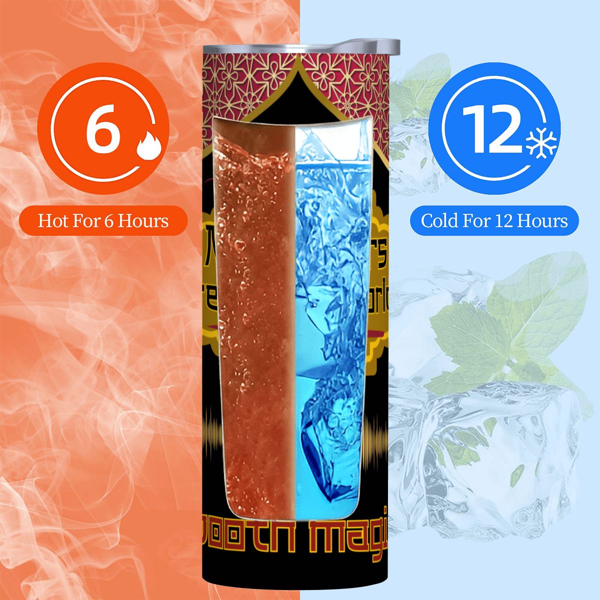 20oz Straight Stainless Steel Tumbler with Straw（Made in USA)