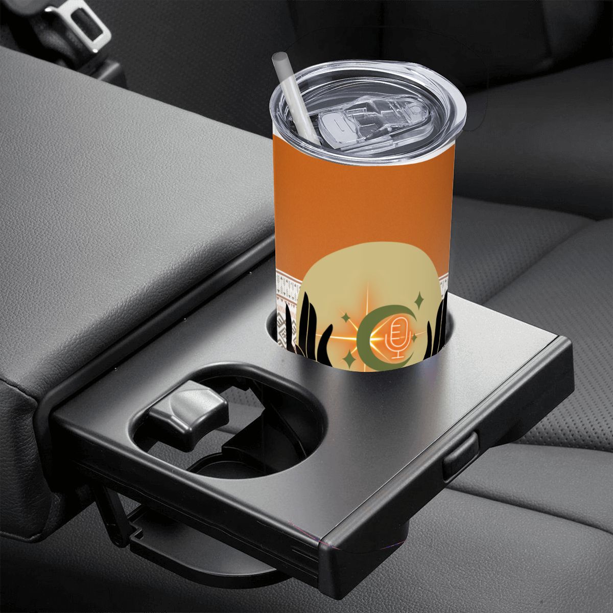 20oz Straight Stainless Steel Tumbler with Straw（Made in USA)