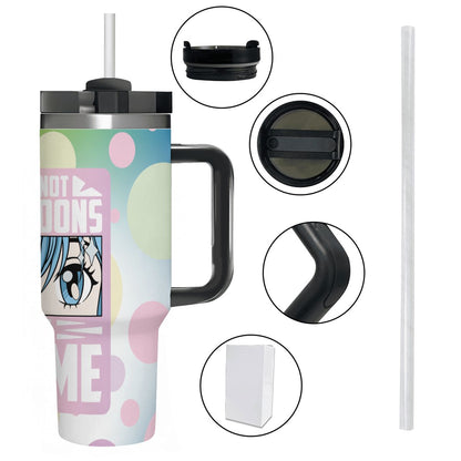 40oz Tumbler with Handle and Straw (Made in USA)