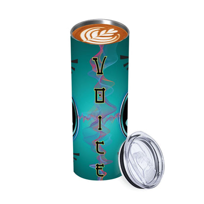 20oz Straight Stainless Steel Tumbler with Straw（Made in USA)