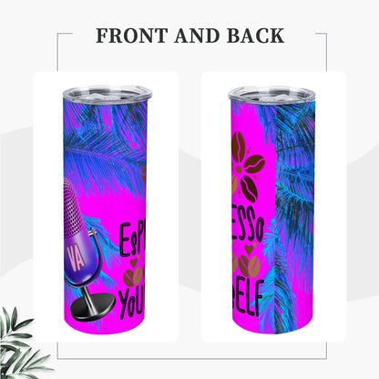 20oz Straight Stainless Steel Tumbler with Straw