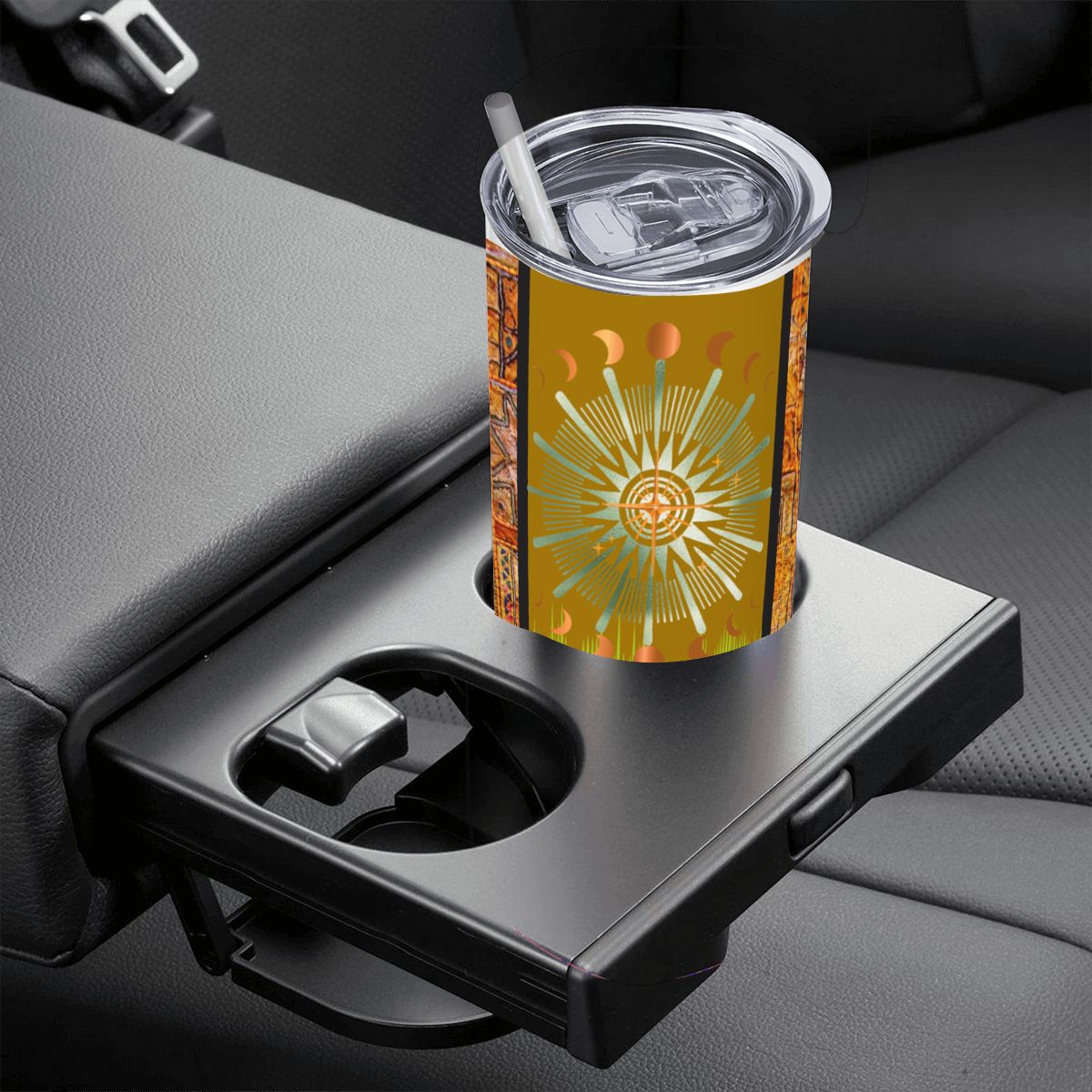 20oz Straight Stainless Steel Tumbler with Straw（Made in USA)