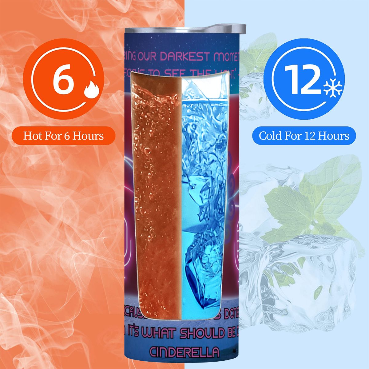 20oz Straight Stainless Steel Tumbler with Straw（Made in USA)