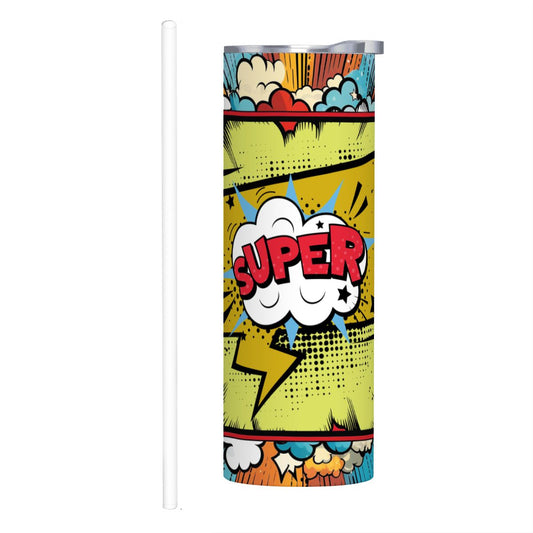 MARVEL: COMIC CON: 20oz Straight Stainless Steel Tumbler with Straw