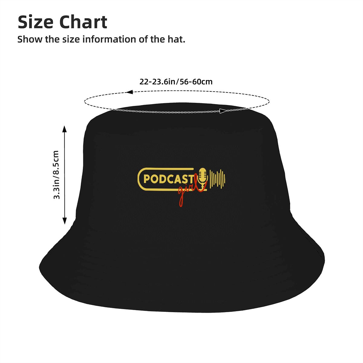 Shout Out to Podcast Girl: Classic Adult Double Layer Bucket Hat