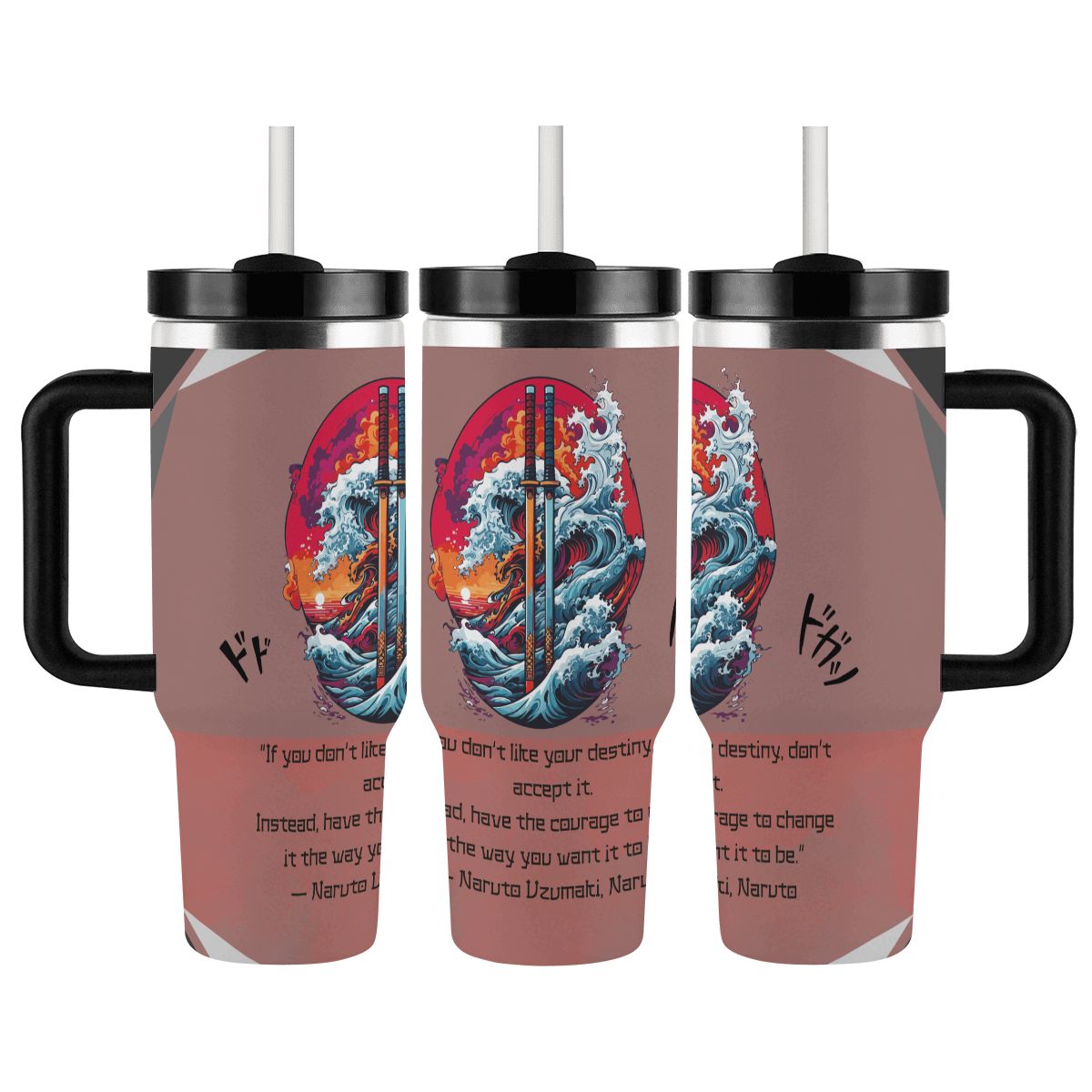 40oz Tumbler with Handle and Straw (Made in USA)